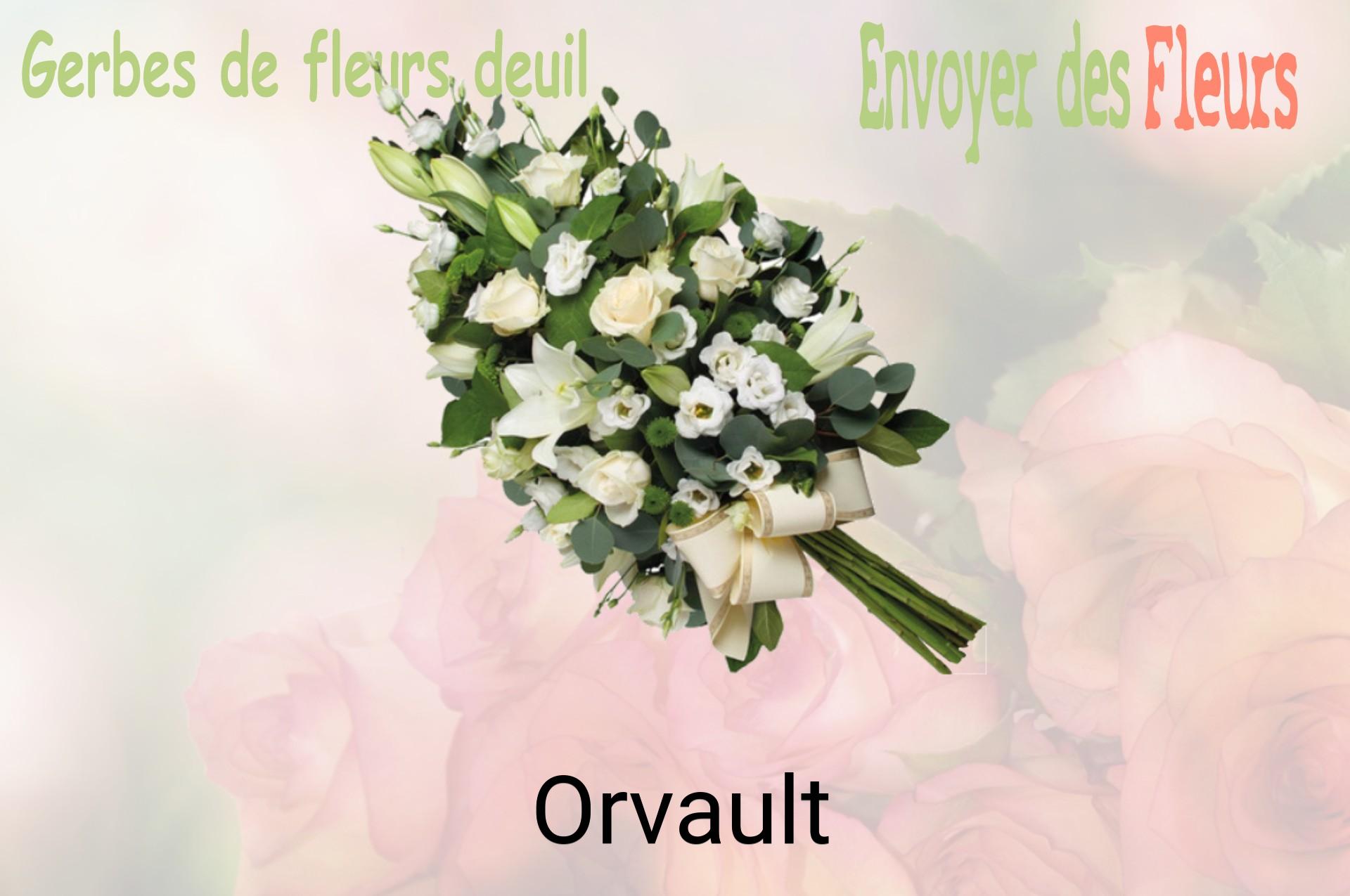Gerbe de fleurs de deuil livrée à Orvault